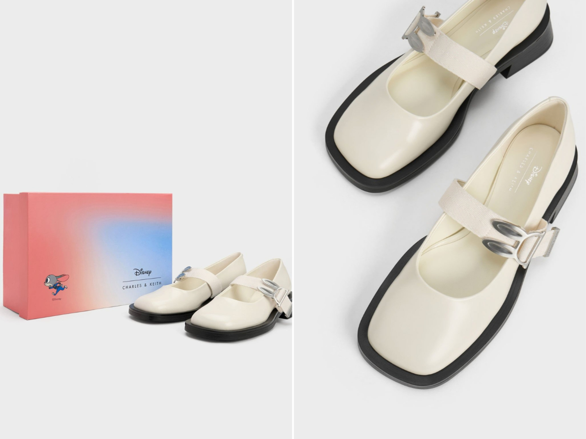 7、Judy Hopps Metallic Accent Mary Janes - Chalk