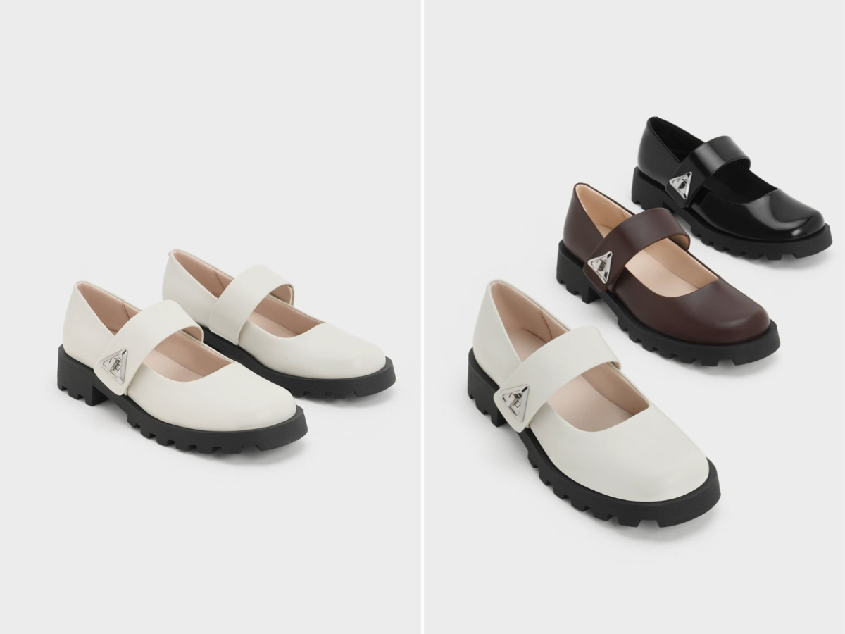 5、Trice Metallic Accent Mary Janes - Chalk