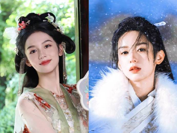 周也一个人就可以凑一对古装CP了