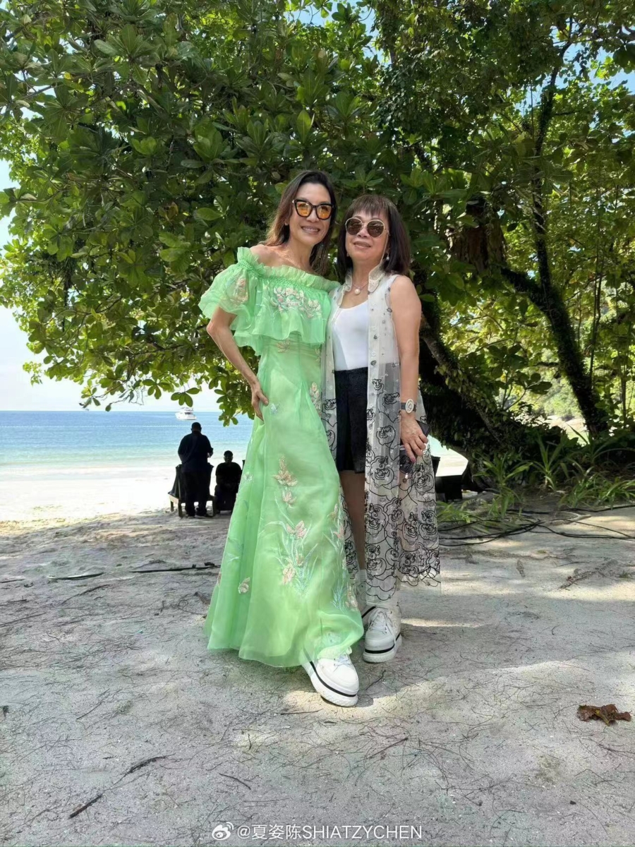 陈彩霞亲自为杨紫琼设计婚宴礼服