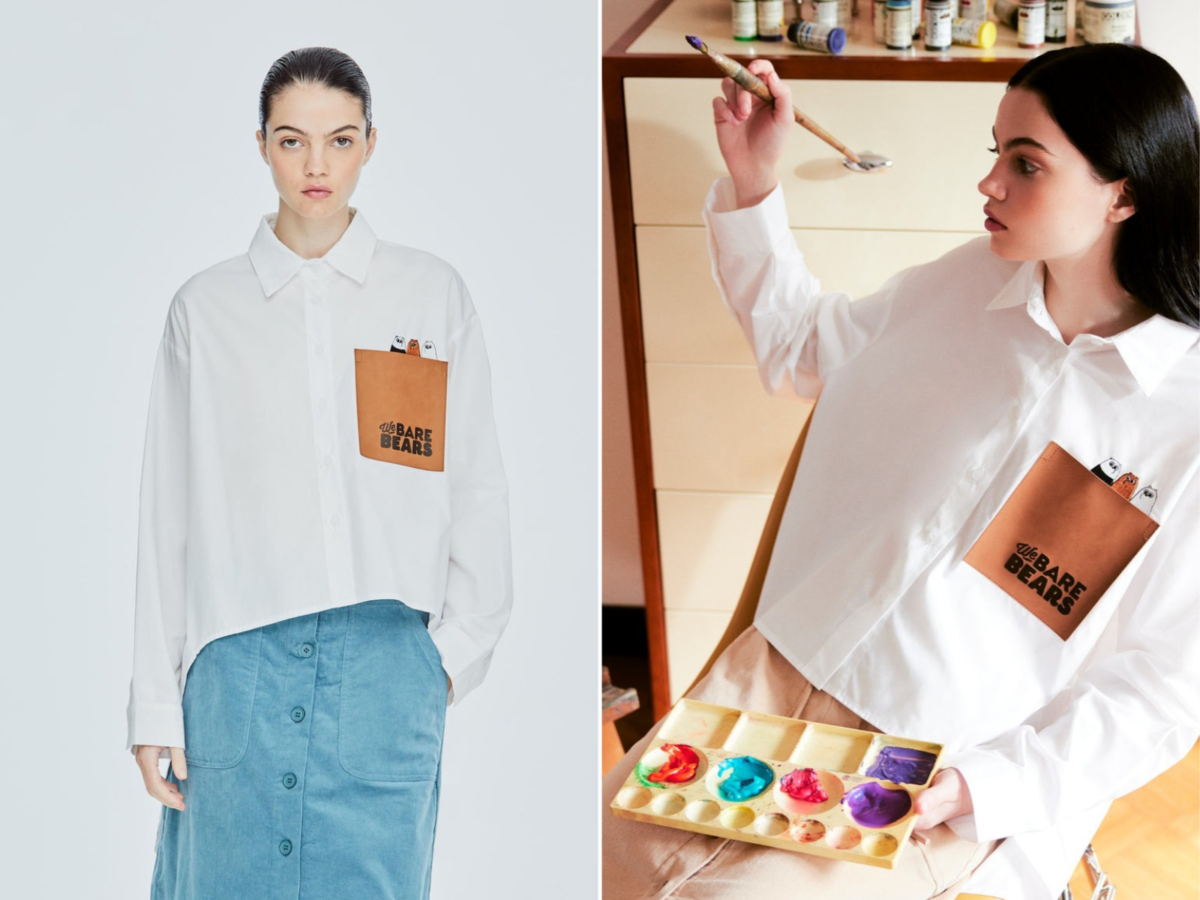 5、皮质袋口纽扣衬衫