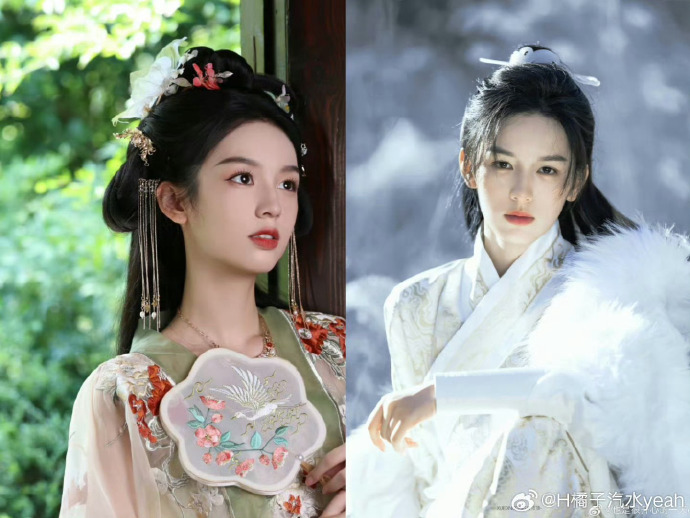 周也一个人就可以凑一对古装CP了