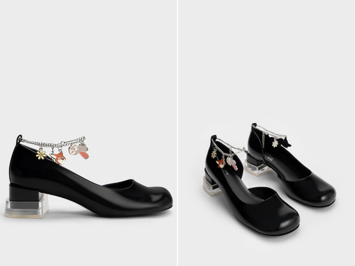 6、Judy Hopps Chain-Strap D'Orsay Pumps - Black Box