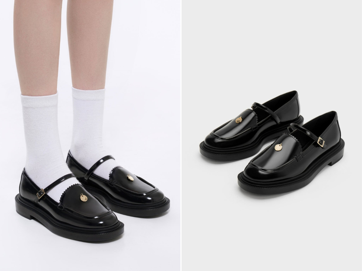 4、Circle Charm Mary Janes - Black Box