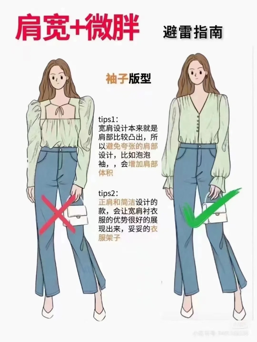 2、袖子版型应以简洁为主
