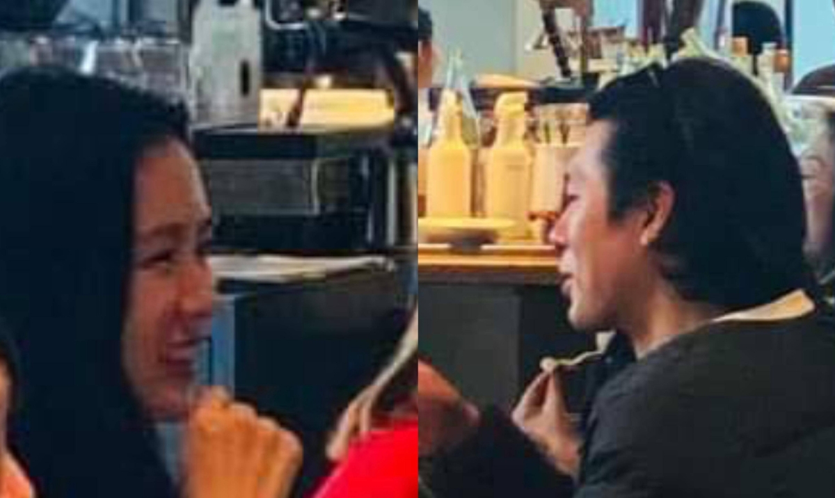 甜蜜对视微笑，仿佛偶像剧照进现实