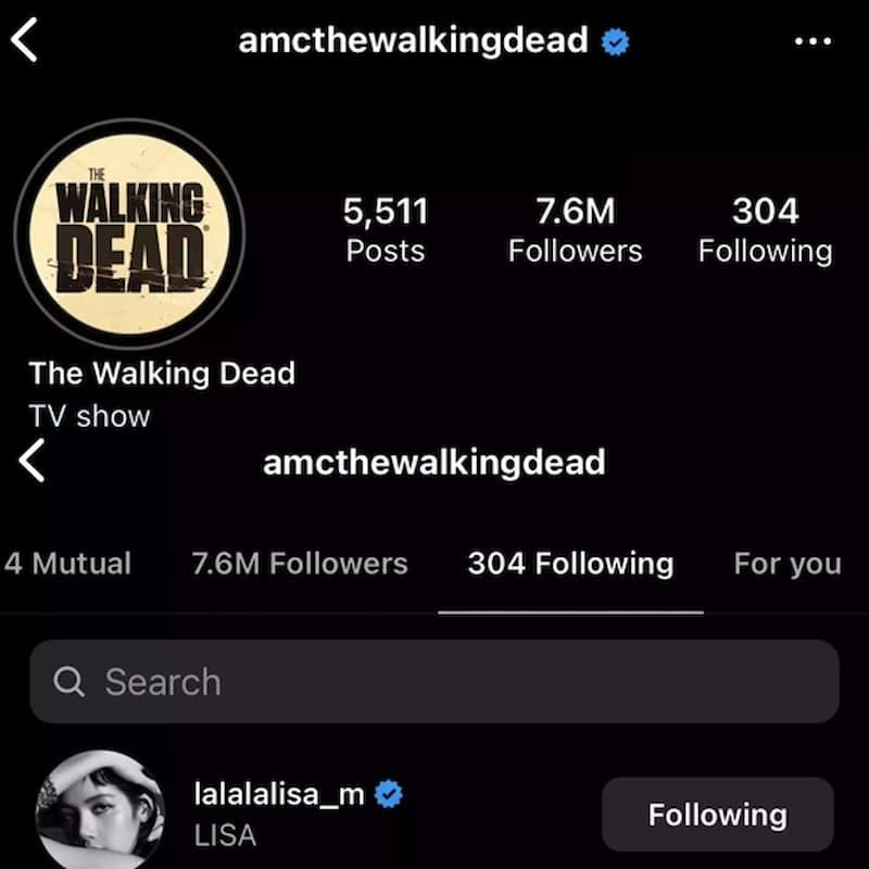 《The Walking Dead》官方账号关注 Lisa