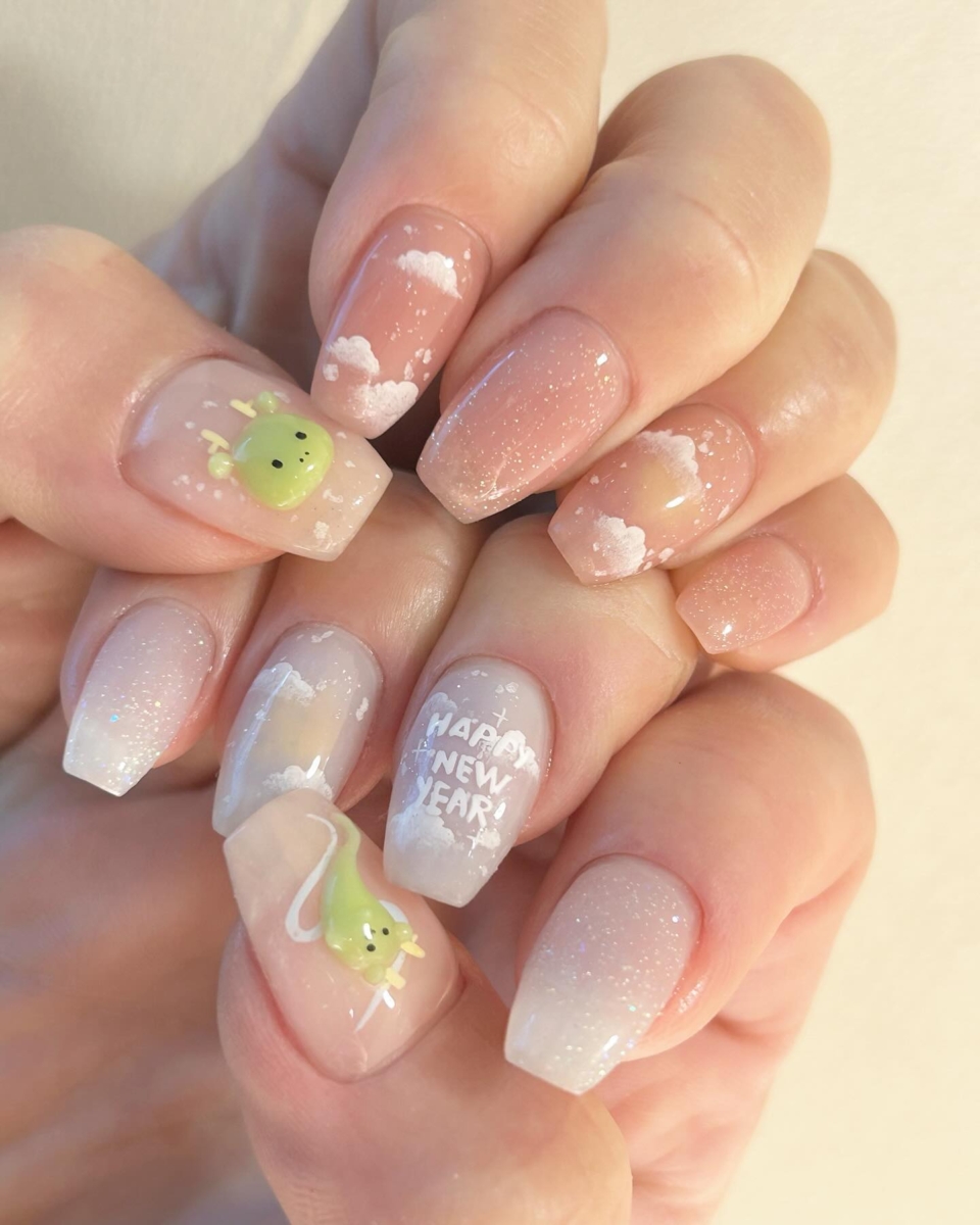 6、透明立体小绿龙