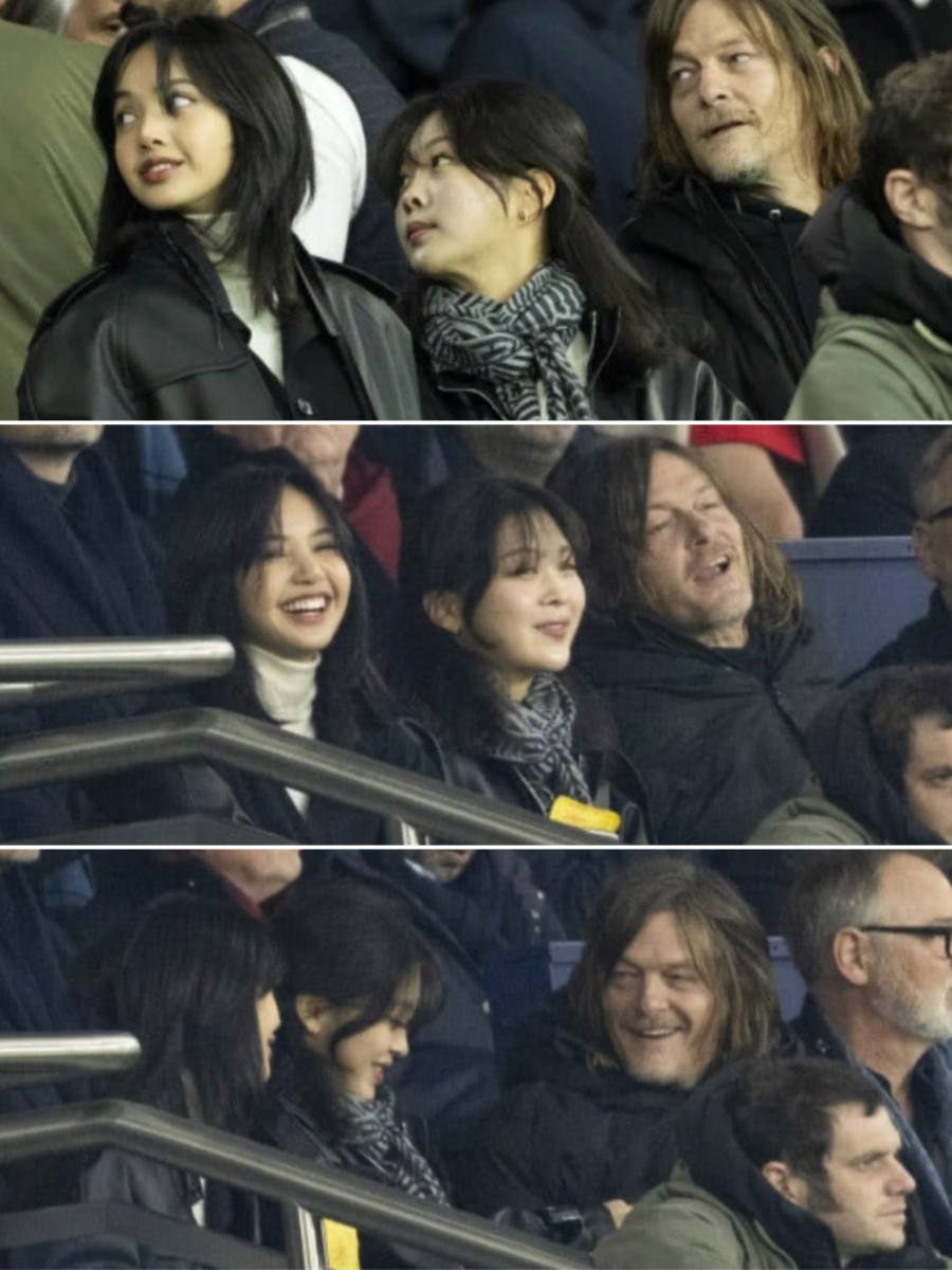 Lisa 和《The Walking Dead》男主角一起看球赛