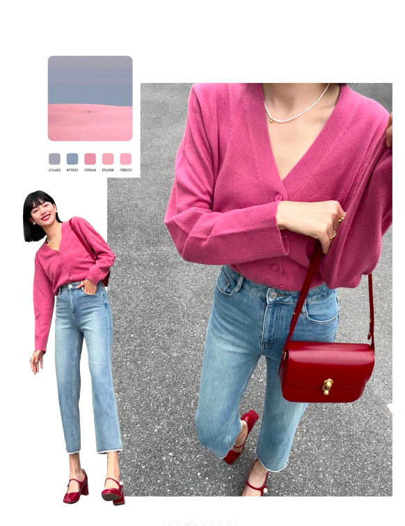 3、粉+蓝淡淡的雅致感色系