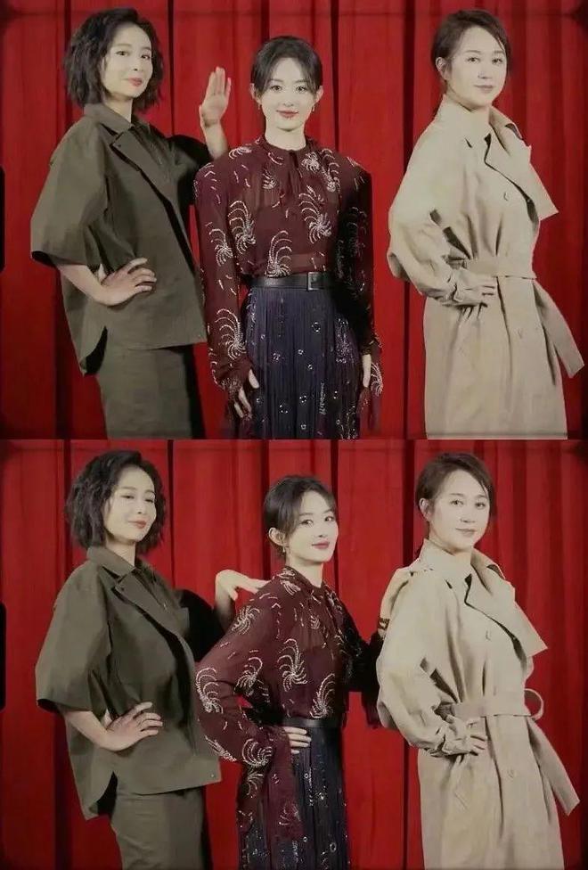 赵丽颖在各种宣发活动中一直稳站C位