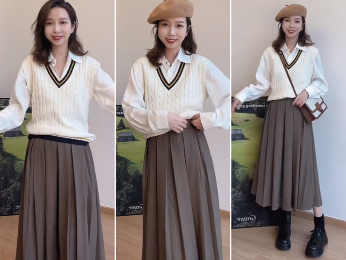 Look 2:乖巧学院风
