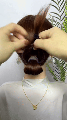 第二种、简约丸子头