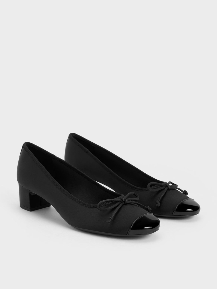 4、Recycled Polyester Bow Ballet Pumps