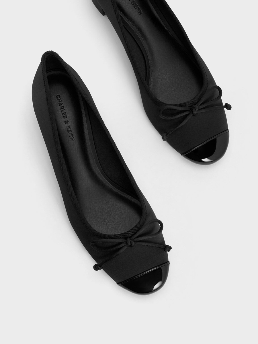 4、Recycled Polyester Bow Ballet Pumps