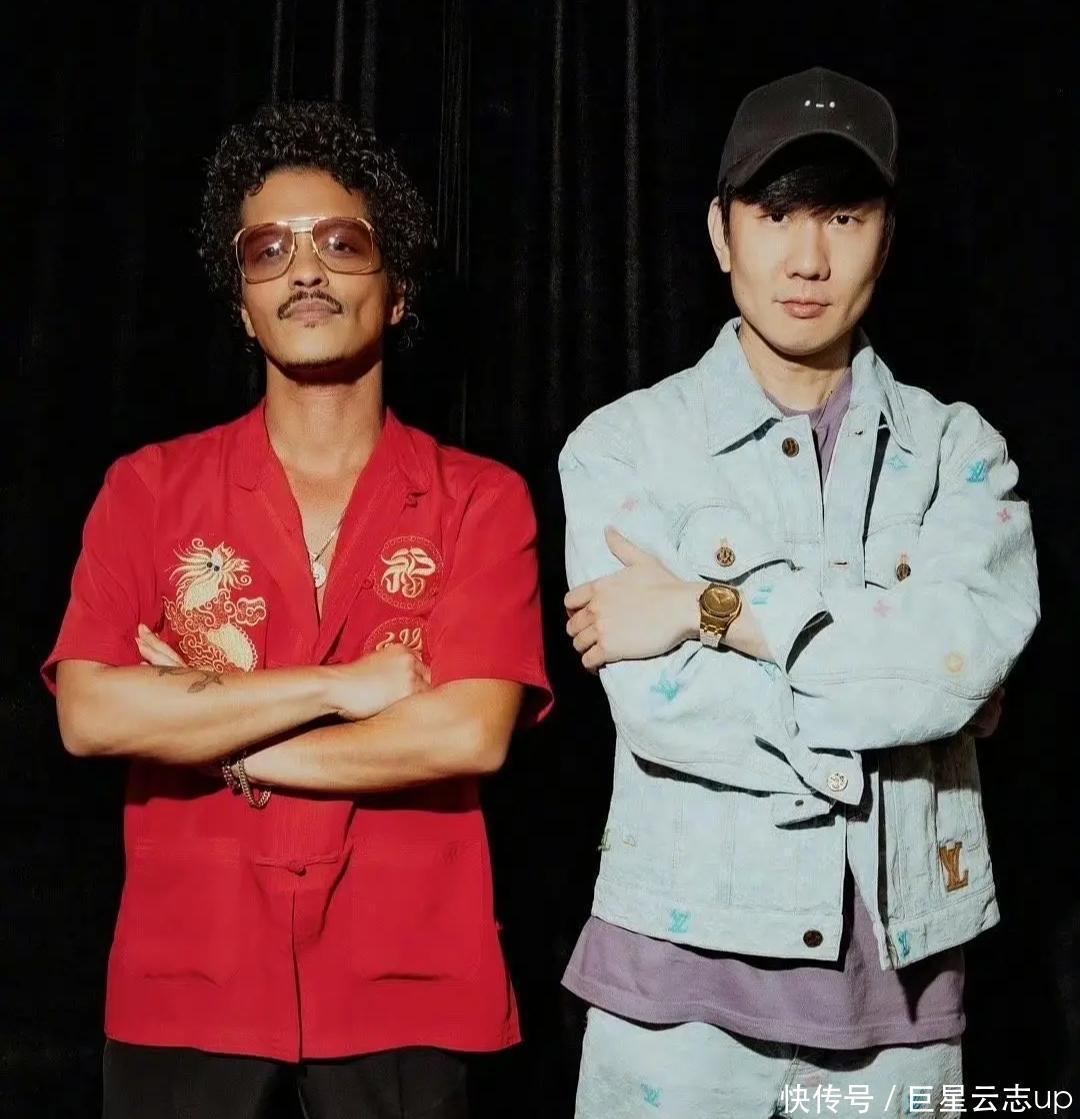 Bruno Mars林俊杰合照