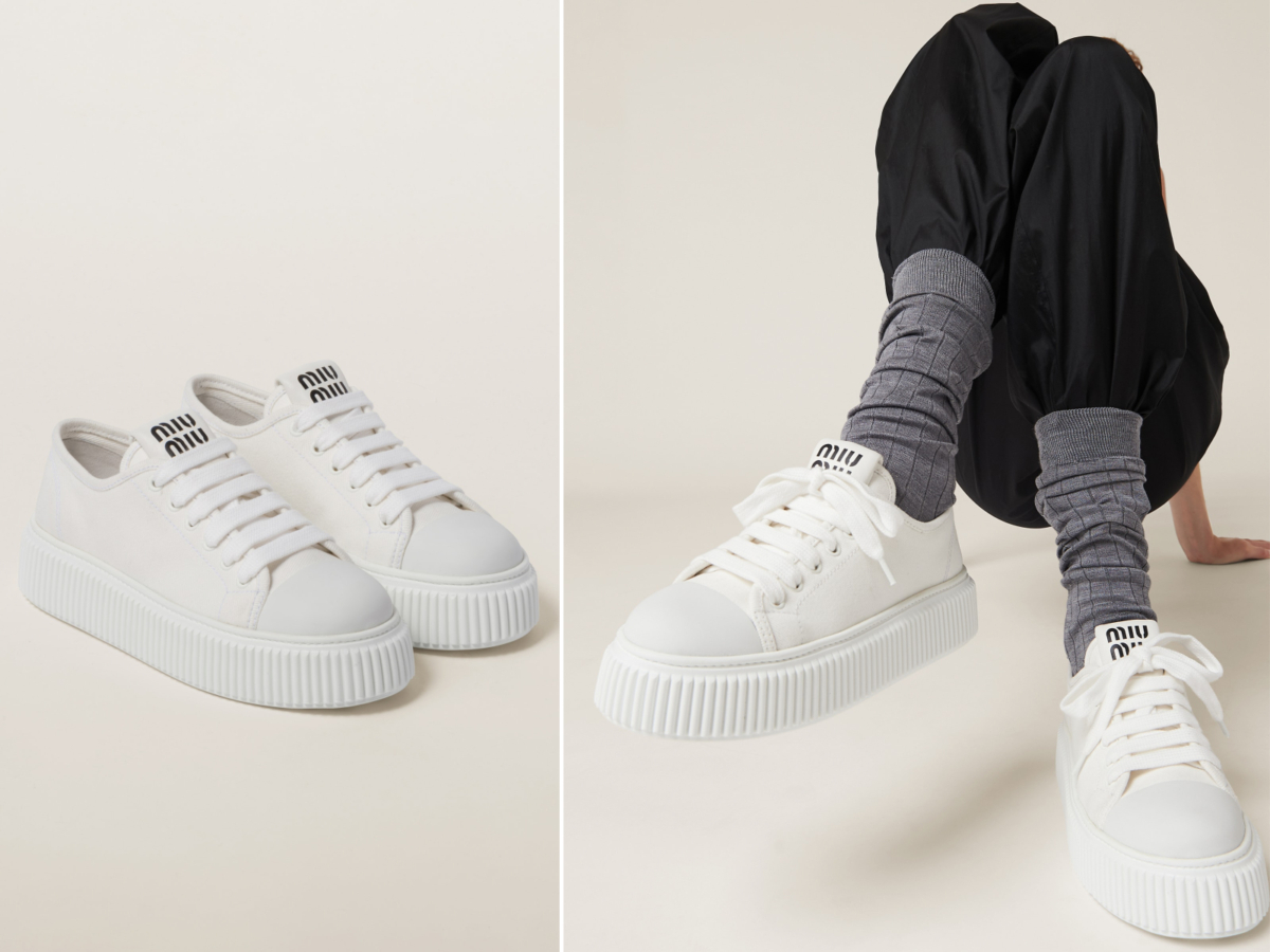 Miu Miu Denim Sneakers