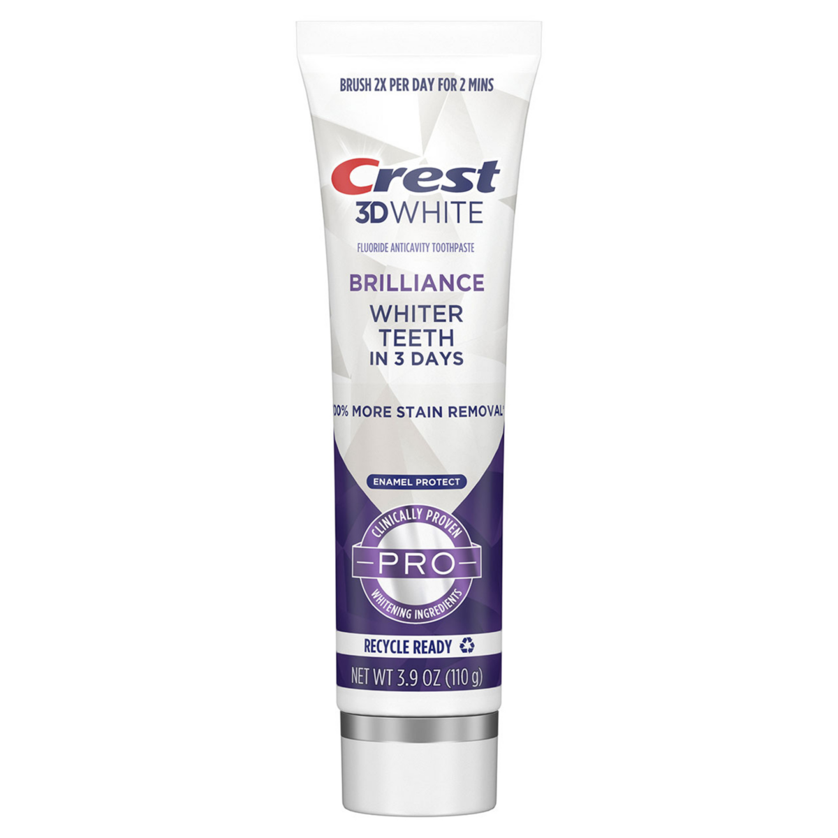 3）Crest 3D White Brilliance Pro Enamel Protect Toothpaste