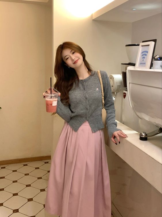 半身长裙穿搭技巧