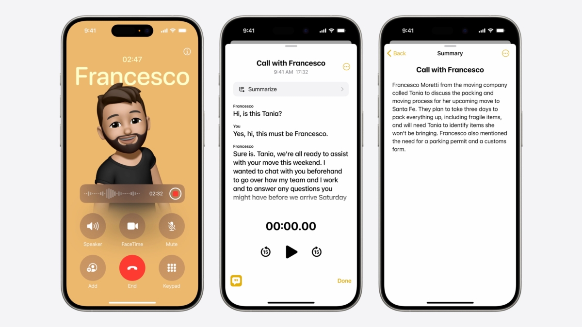 iOS18 新功能 4、支持通话录音