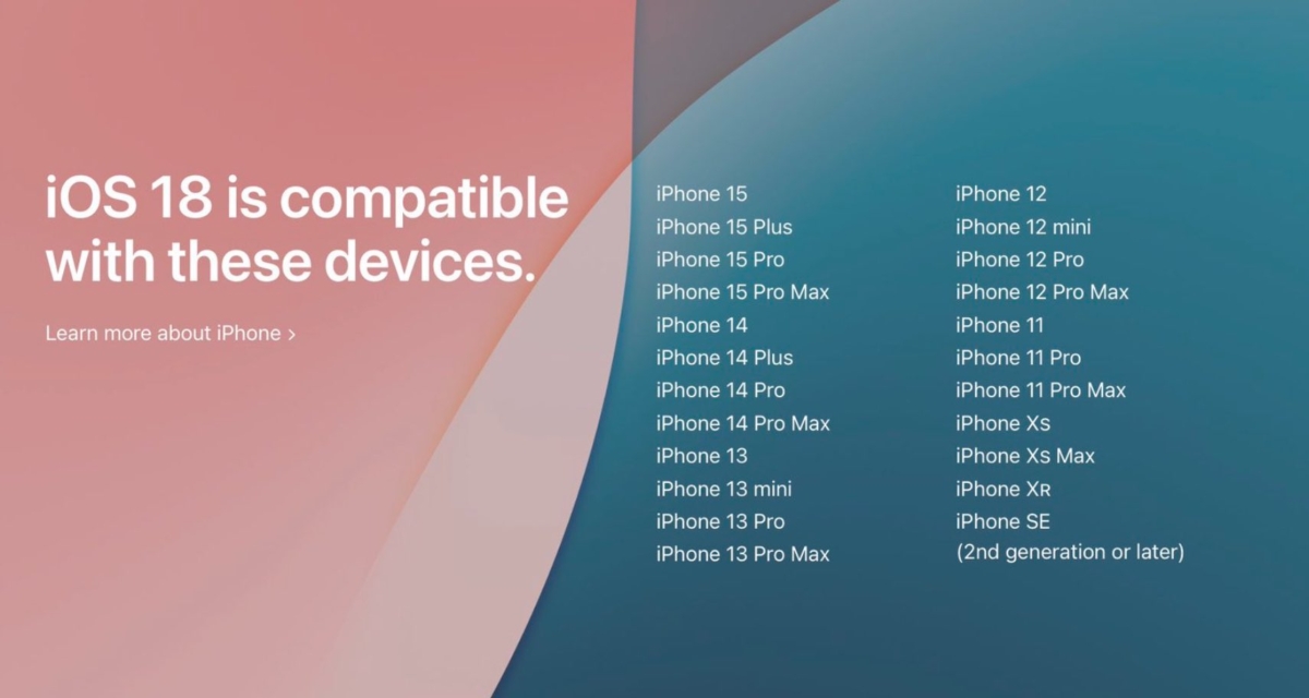 iOS18 适配机型