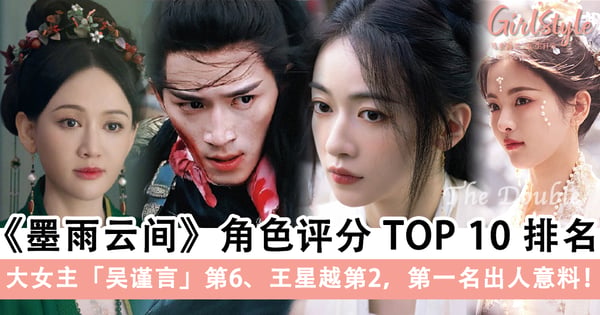 《墨雨云间》角色评分TOP 10 出炉!大女主「吴谨言」第6、王星越第2,第一名出人意料!