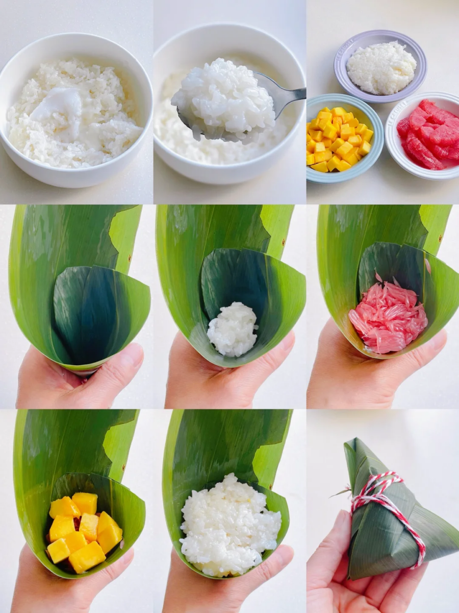 创意粽子 #3 | 芒果椰香糯米粽