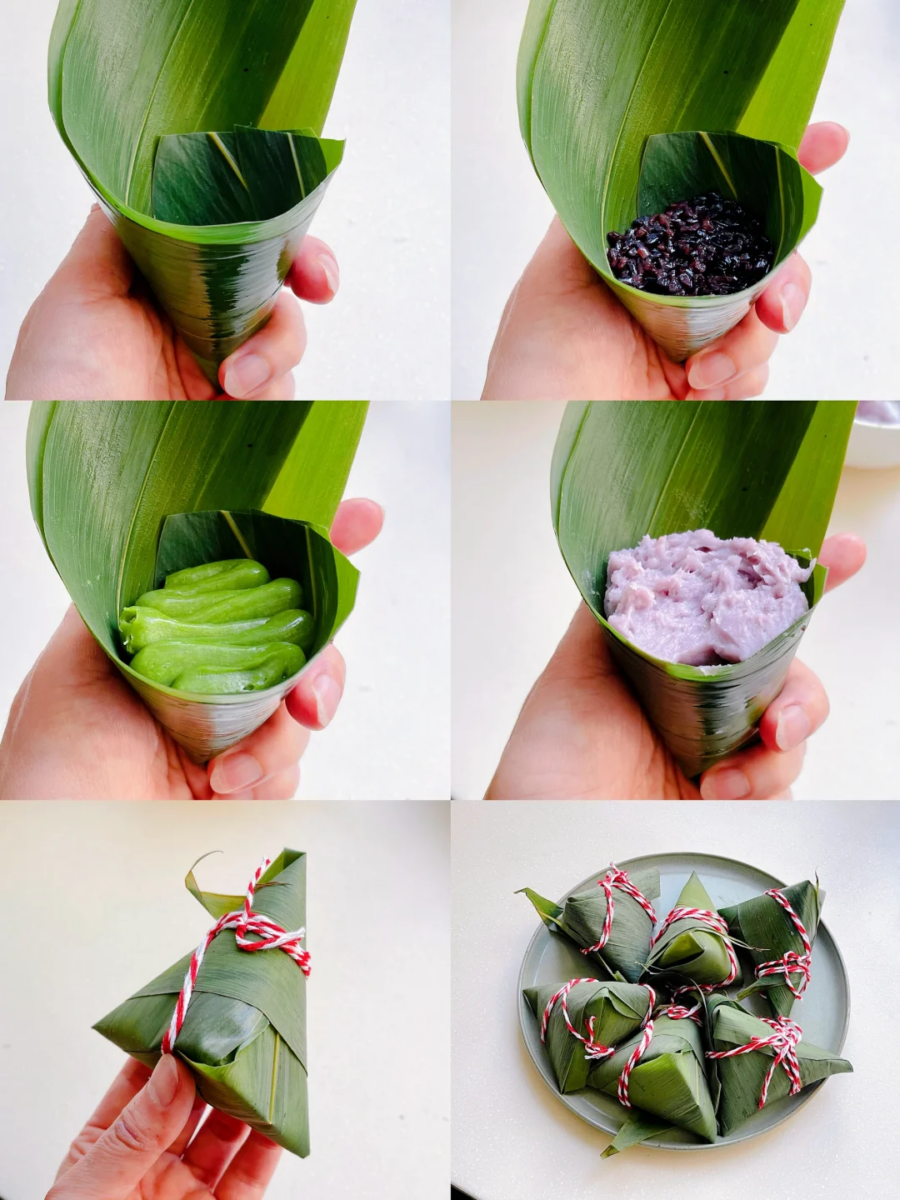 创意粽子 #1 | 芋泥紫米奶酪粽
