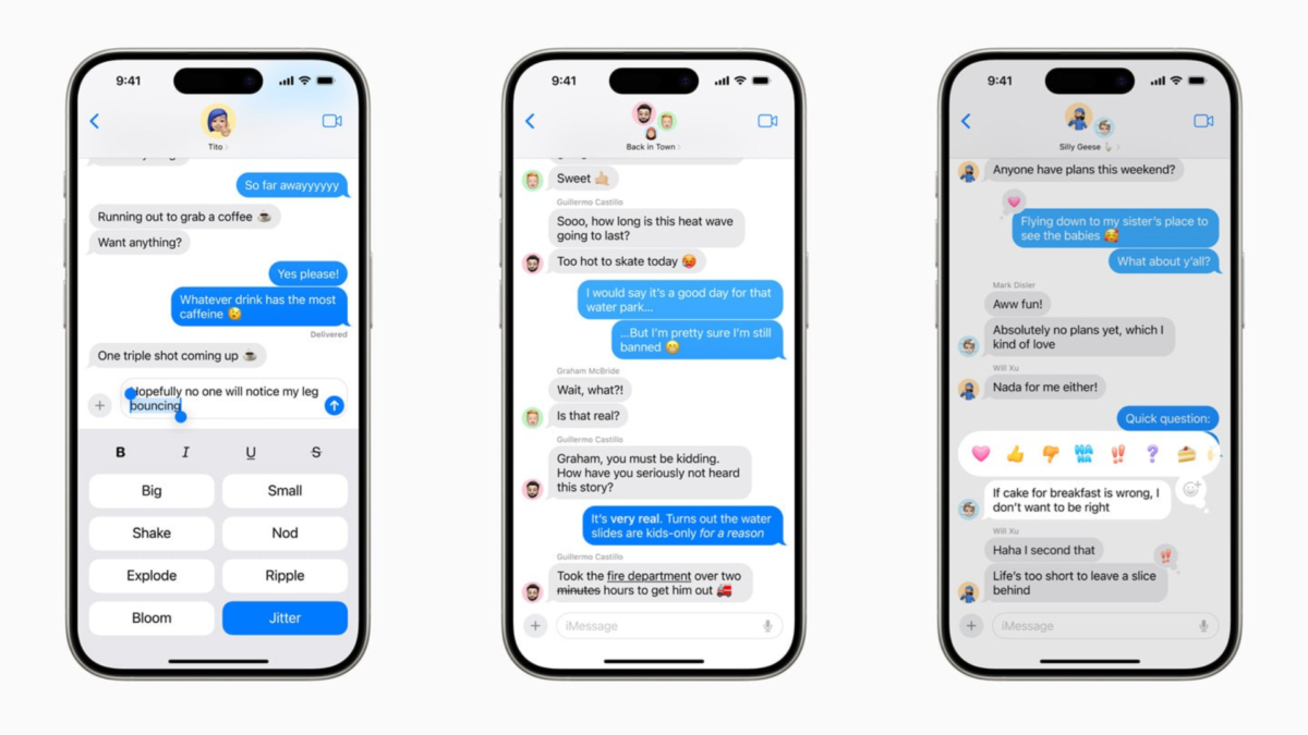iOS18 新功能 9、更强大的短信功能(iMessage)