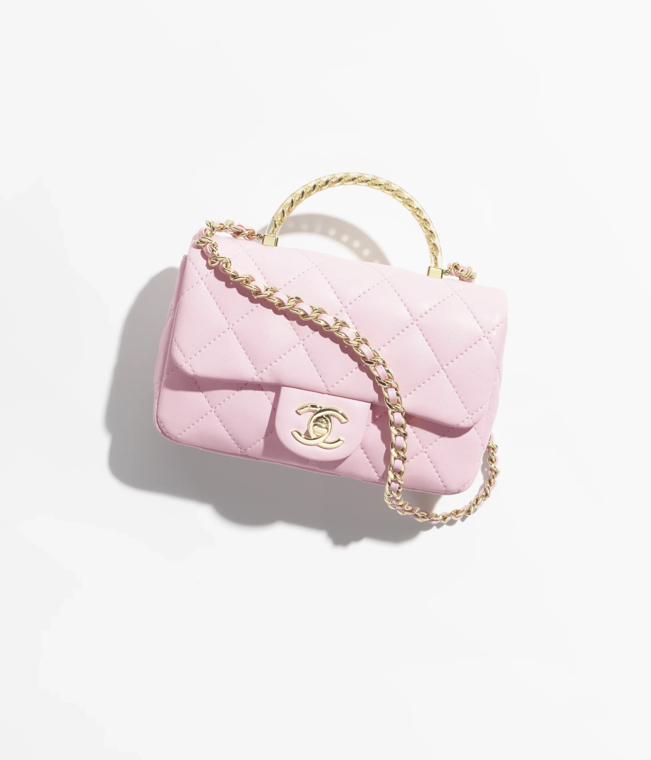 CHANEL MINI FLAP BAG WITH TOP HANDLE