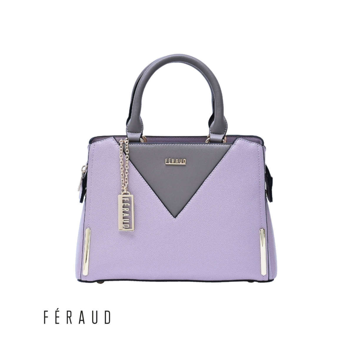 Feraud 薰衣紫手拿斜挎包