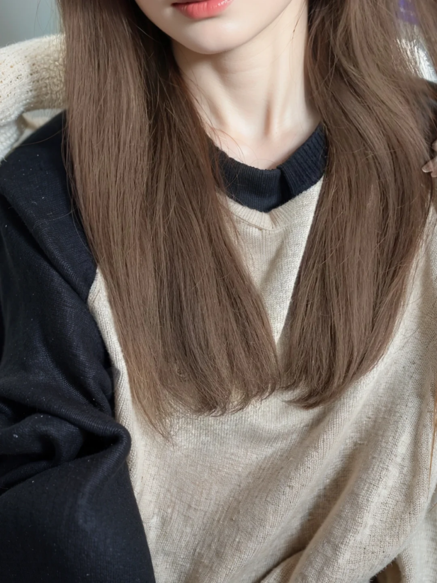 黑发直染榛果灰棕