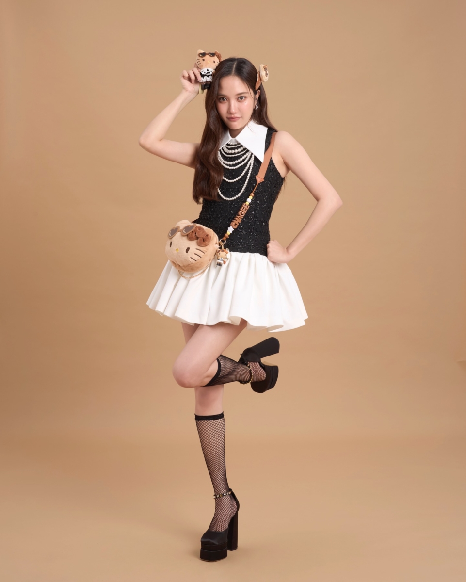 Chagee x Hello Kitty 联名周边：Kitty 毛绒发夹