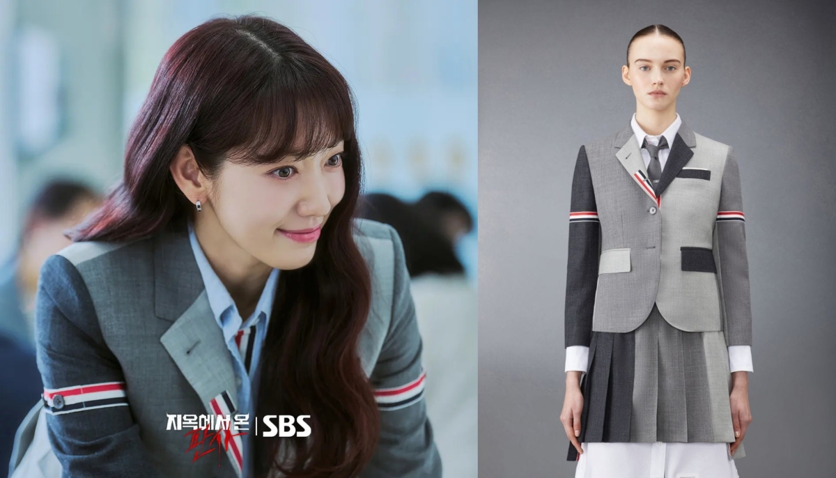 朴信惠《来自地狱的法官》穿搭示范 | 5、学院风西服套装