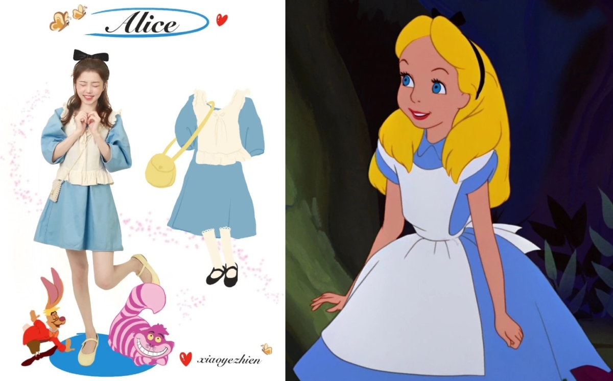 迪士尼公主穿搭：爱丽丝
