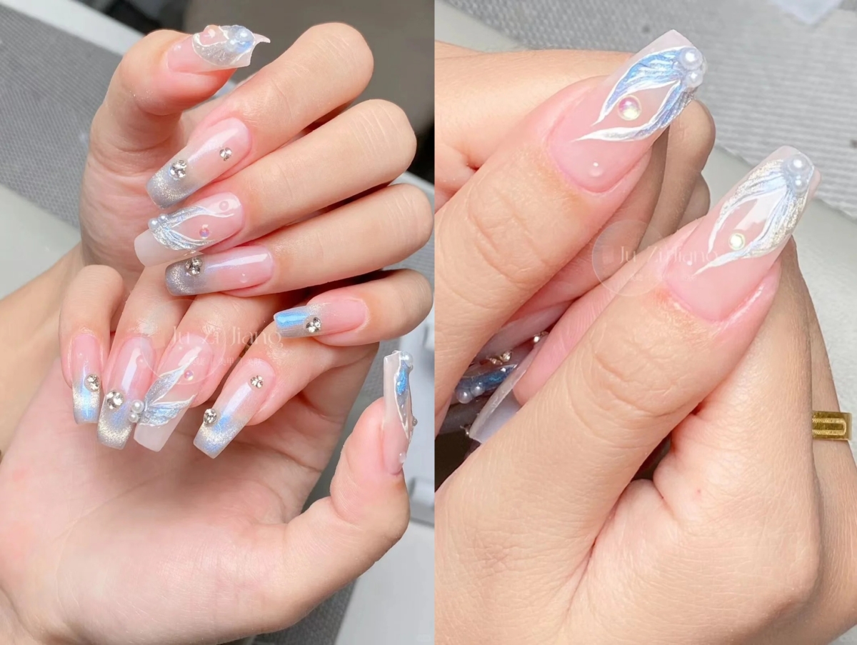 海洋风美甲款式 | 8、人鱼之歌