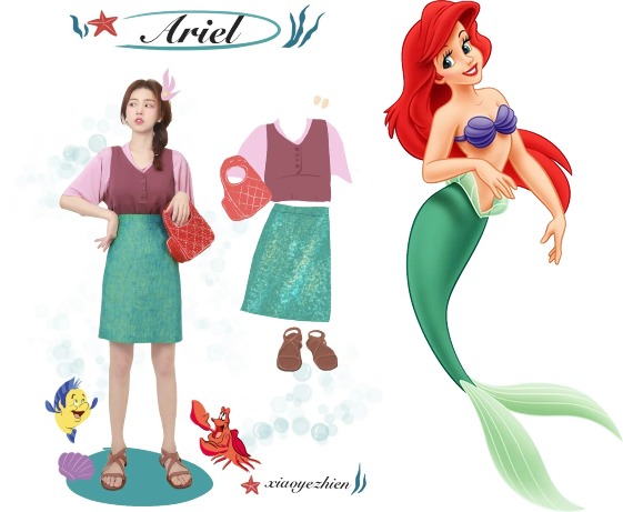 迪士尼公主穿搭：小美人鱼