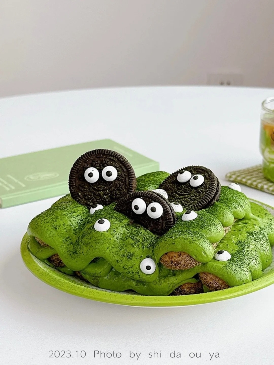 万圣节甜点：5、抹茶奶酪免烤提拉米苏