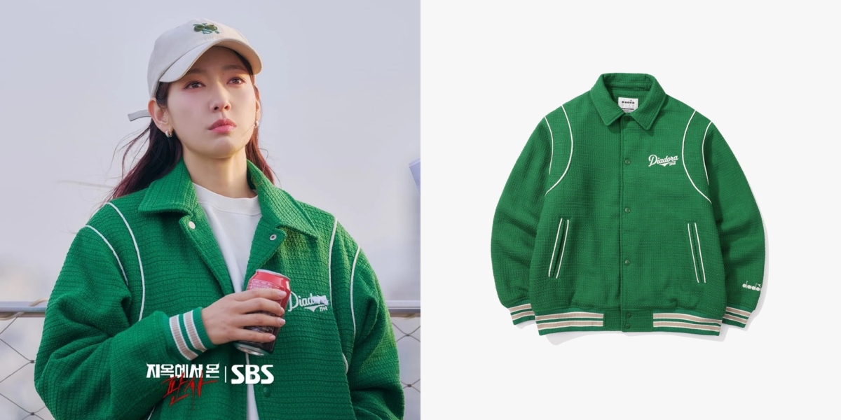 朴信惠《来自地狱的法官》穿搭示范 | 8、绿色运动外套