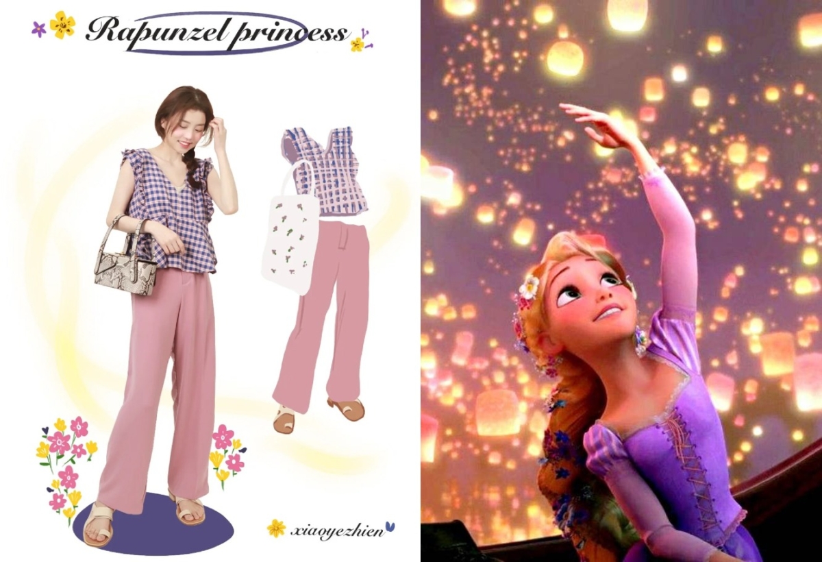 迪士尼公主穿搭：长发公主乐佩
