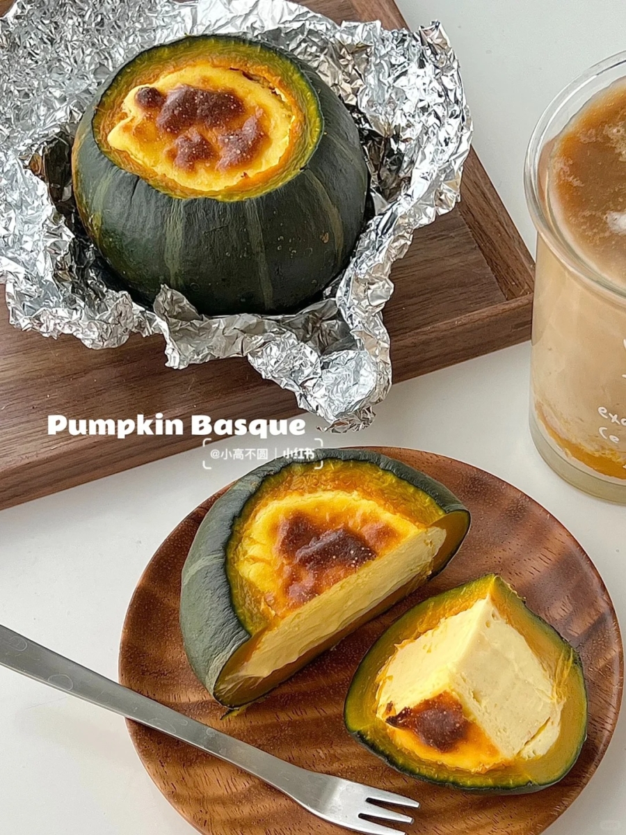万圣节甜点：1、南瓜巴斯克芝士蛋糕