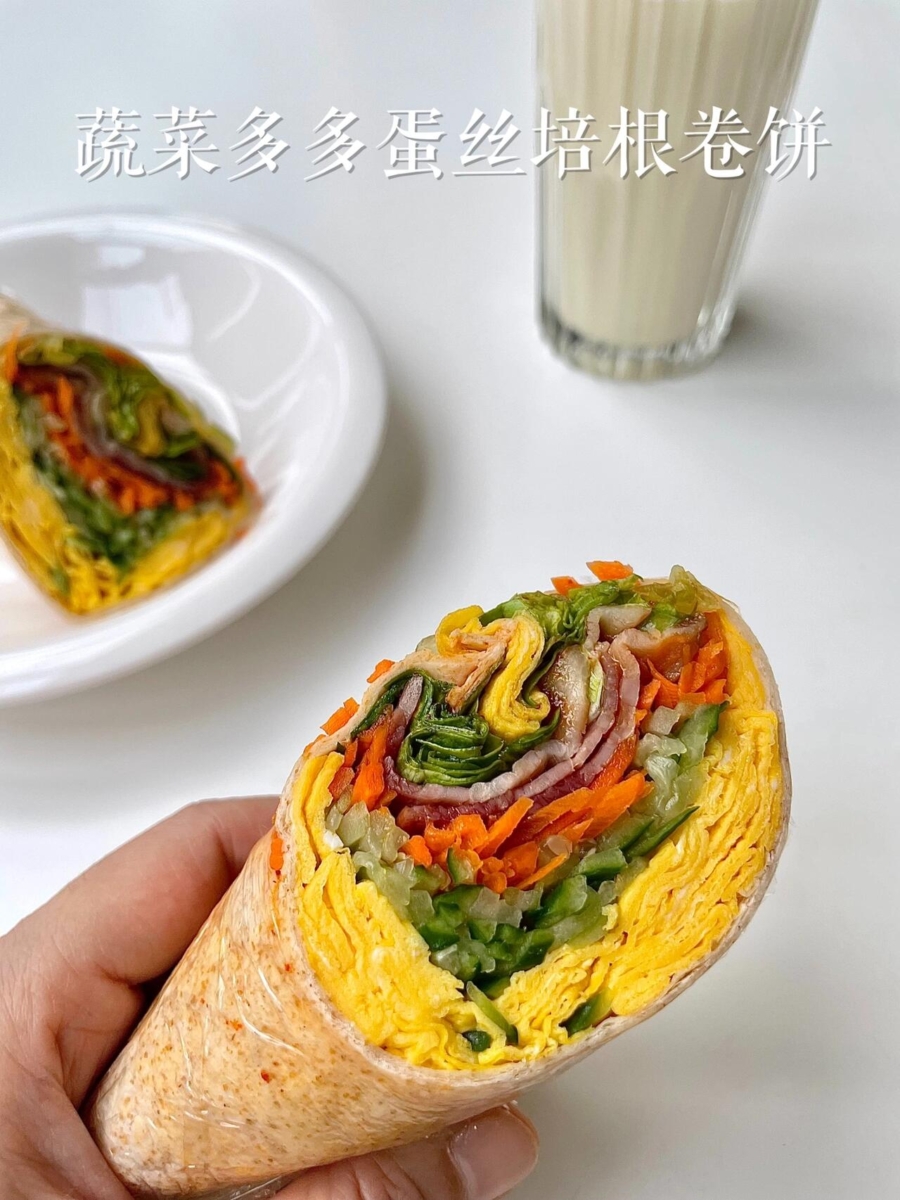 卷饼食谱——7.蛋丝培根卷饼