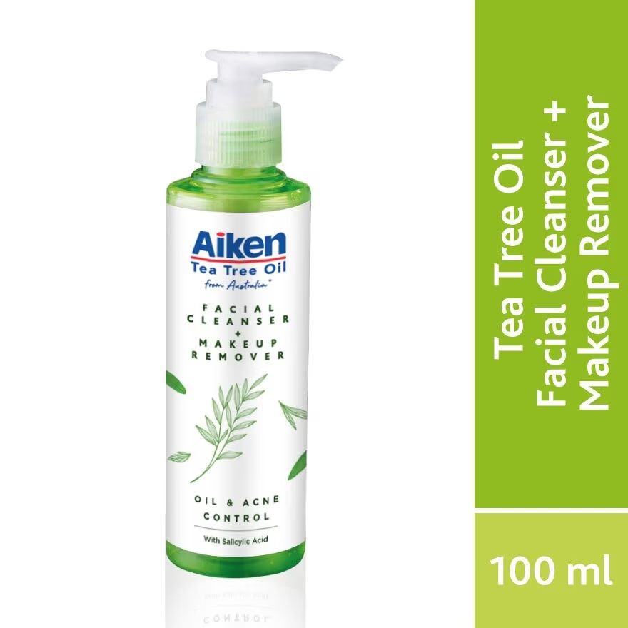 3、Aiken Tea Tree Oil Facial Cleanser & Makeup Remover