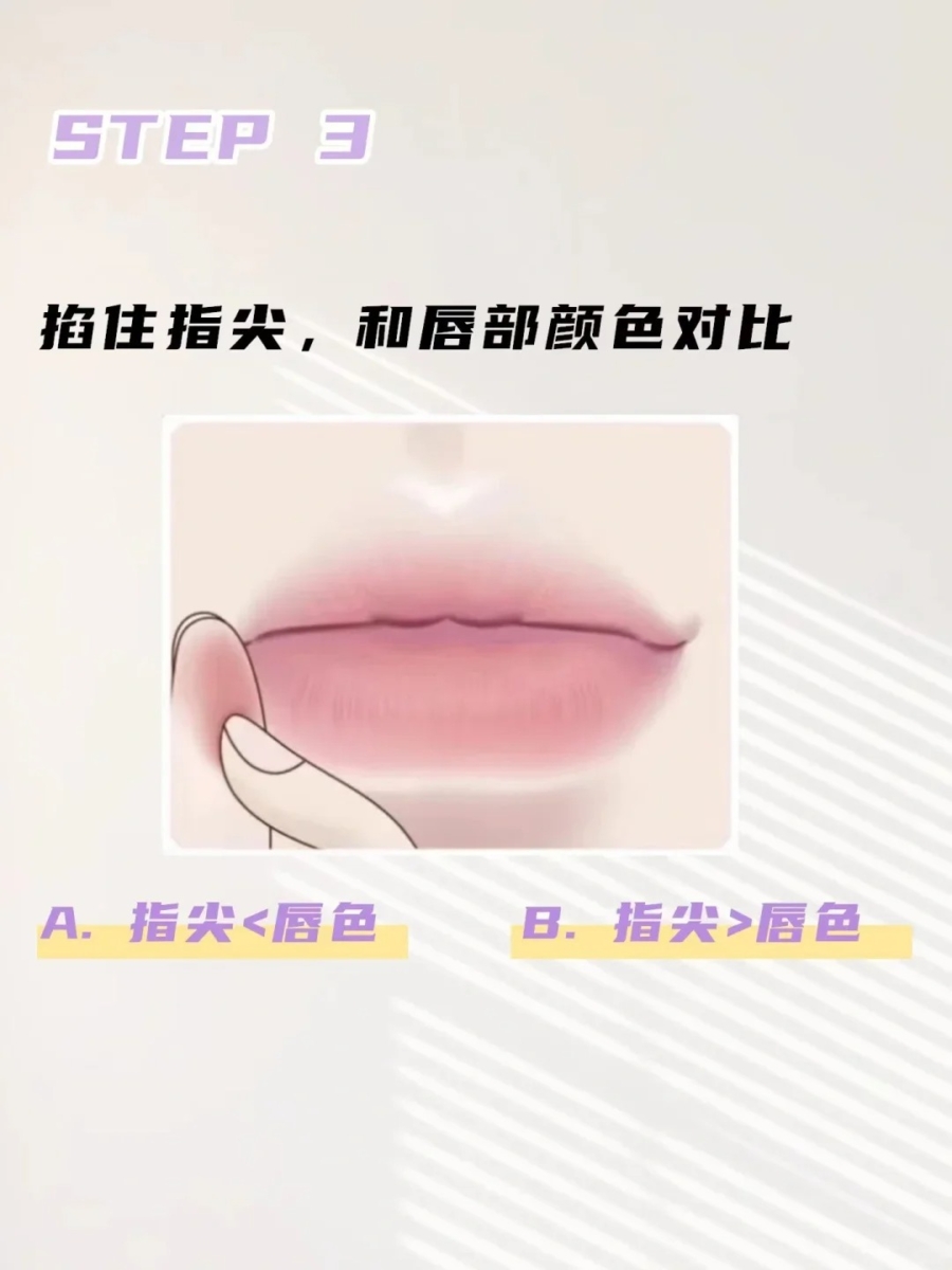 3、指尖和嘴唇对比