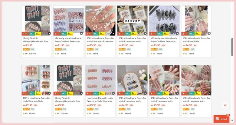 3、Shopee @Maggie’s Nail Studio