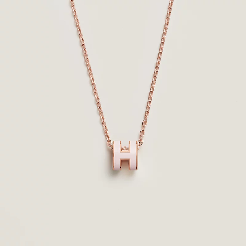 Hermès 粉色项链
