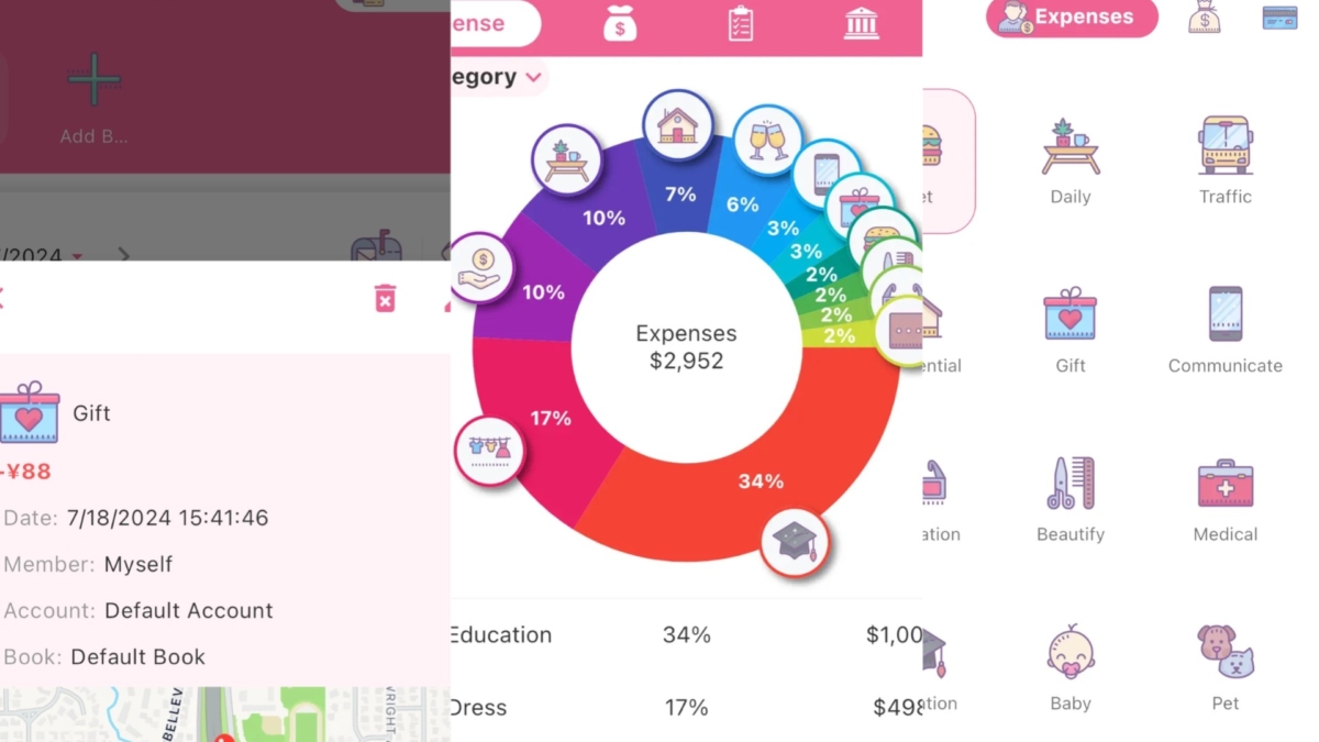 3、Money+ Cute Expense Tracker