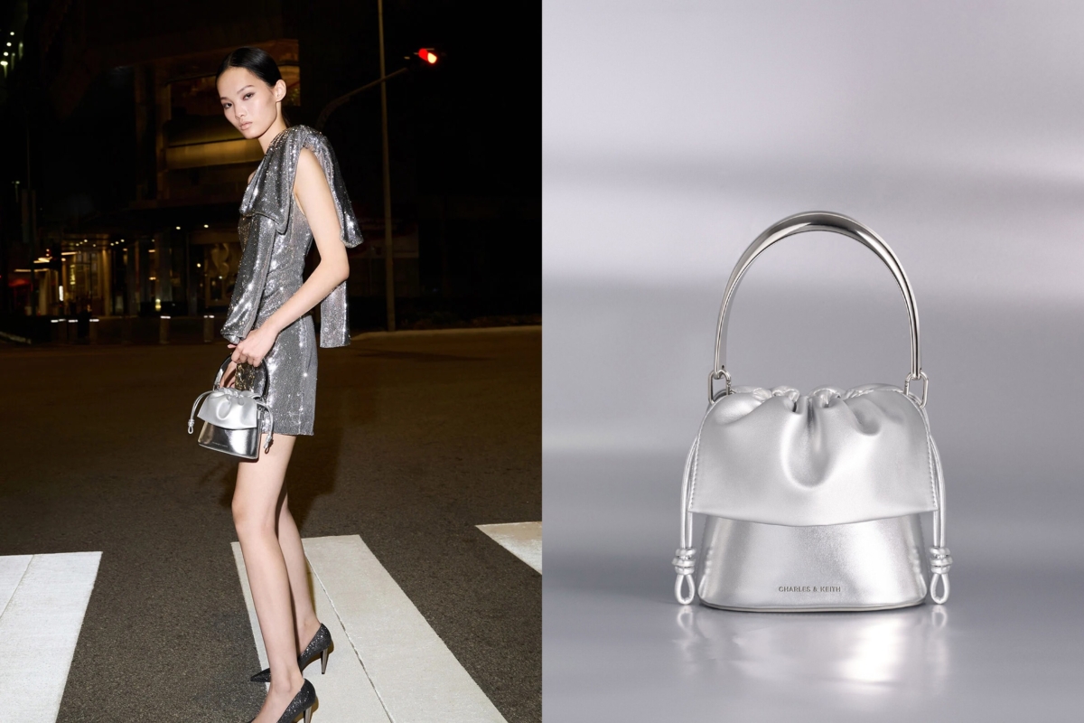 小CK圣诞系列包包 #3：金属手提水桶包