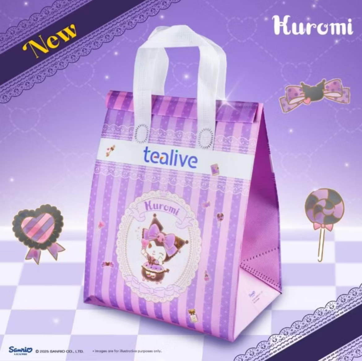 Tealive x Kuromi 限定保冷袋