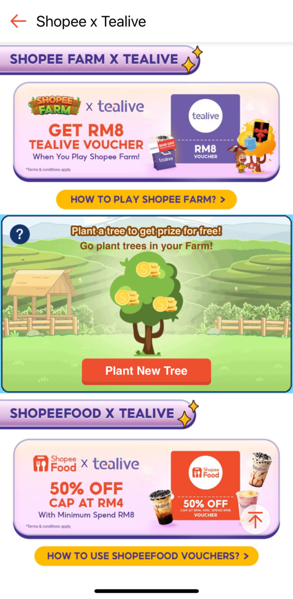 Tealive x Shopee 独家优惠券